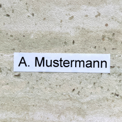 PVC Folien Namensschild für Tür, Briefkasten & Klingel selbstklebend 12mm breit